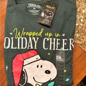 Peanuts Festive Snoopy Green T-Shirt